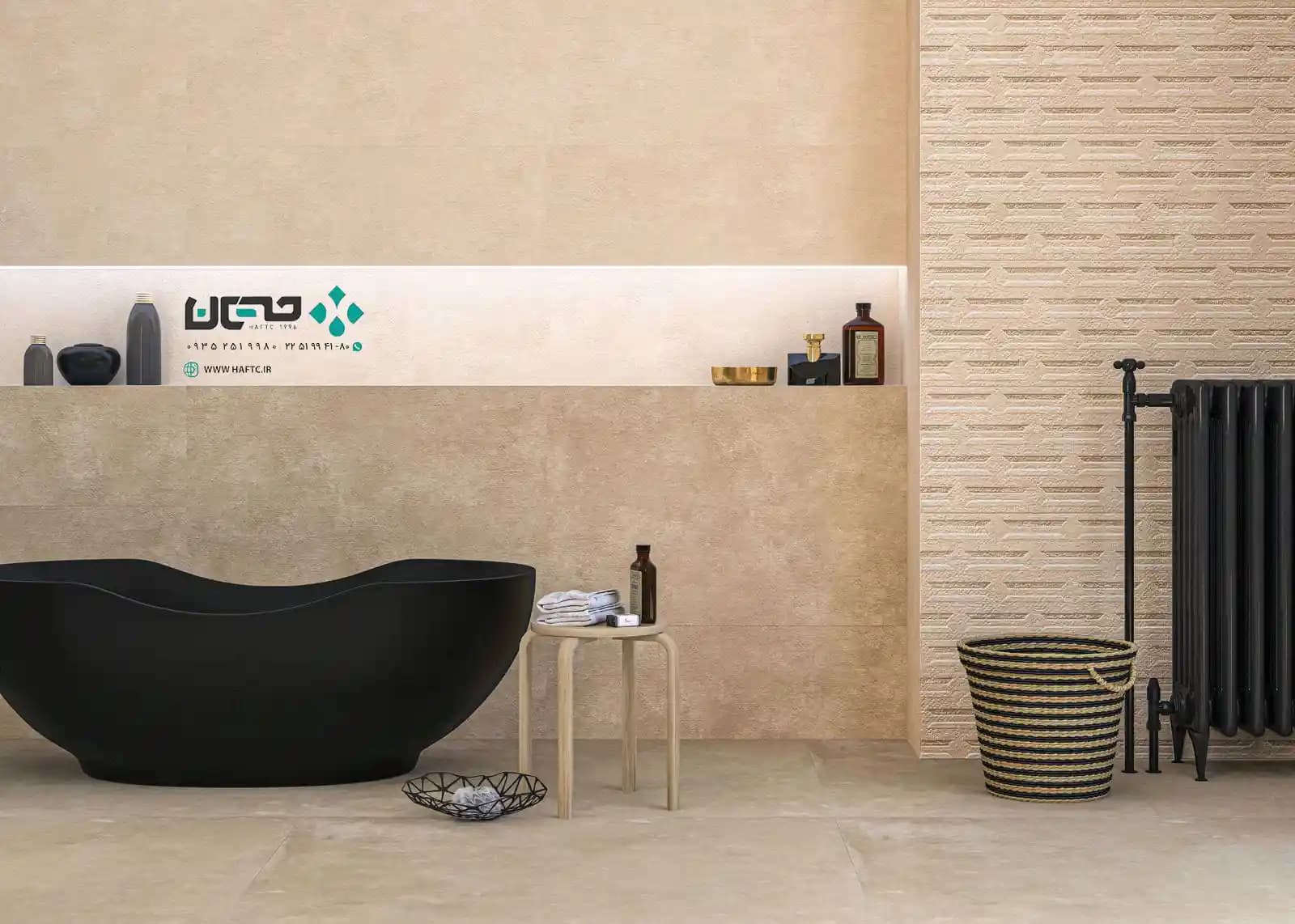 سرامیک عقیق مدل لئونارد 90*30 کرم تک گل مات