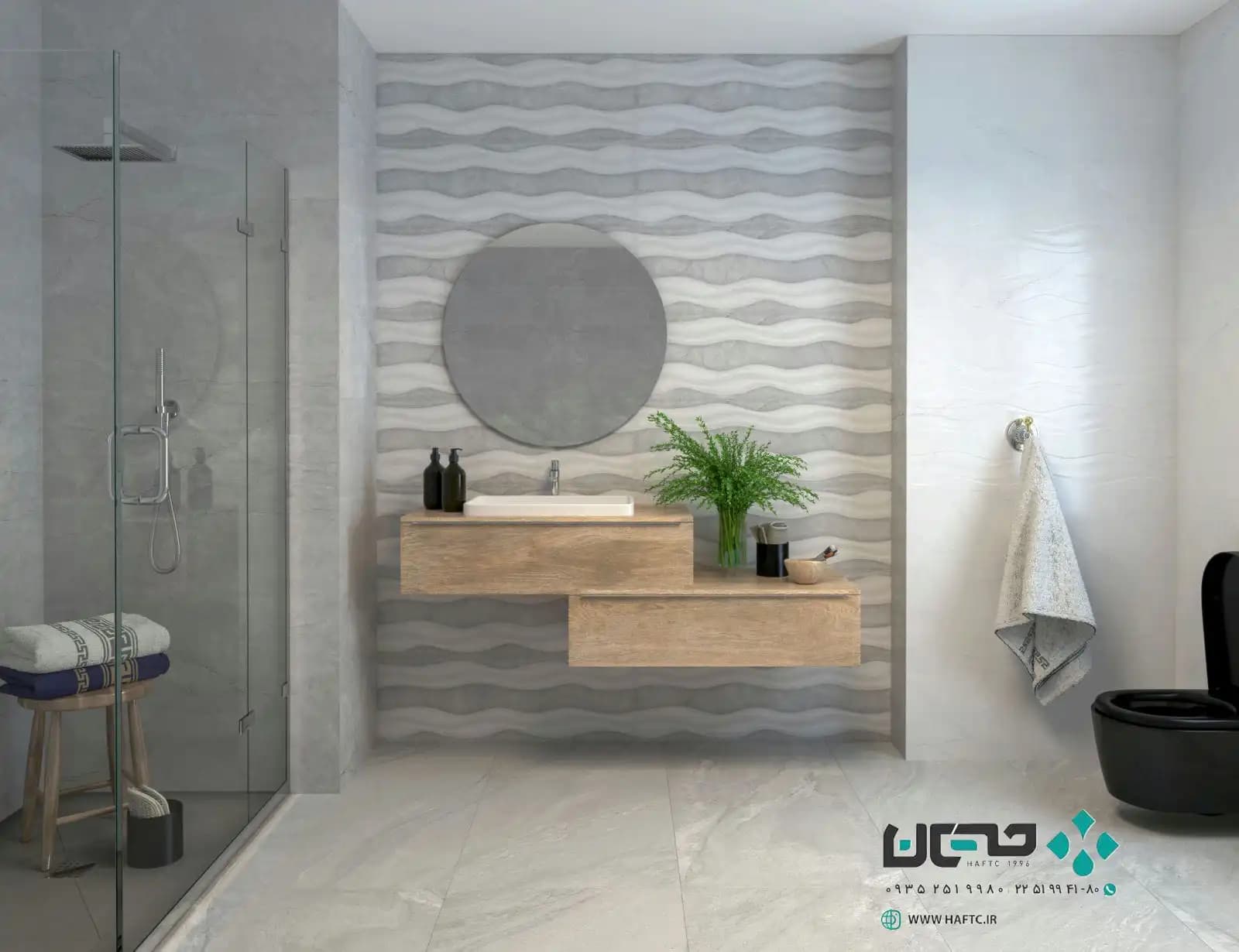 سرامیک عقیق مدل شزنی 90*30 طوسی تک گل تیره براق