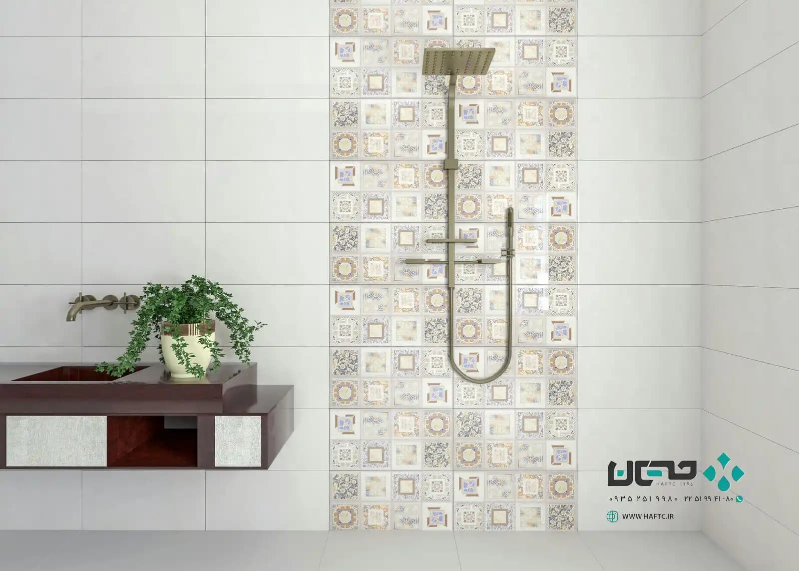 سرامیک عقیق مدل تیماس 60*30 تک گل نیکا براق — تصویر ۲