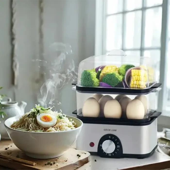 تخم مرغ پز گرین لاین مدل Tier Egg Cooker Vegetable Steamer — تصویر ۷