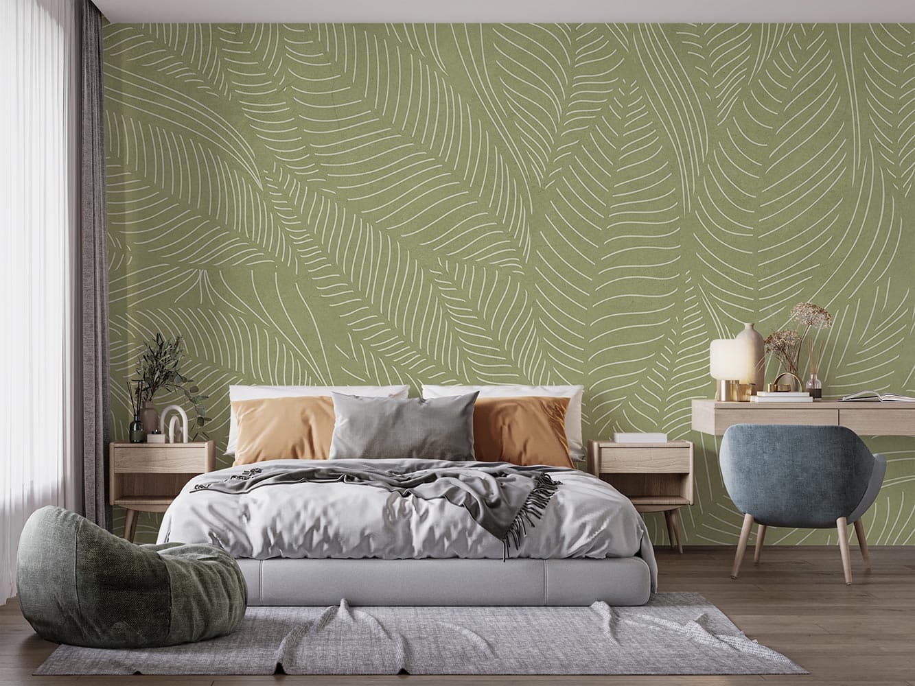 کاغذ دیواری برگ سبز M10252300