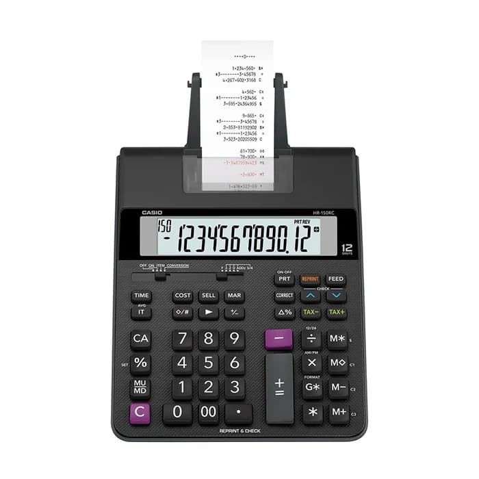 ماشین حساب کاسیو مدل HR-150RC چاپی — تصویر ۲