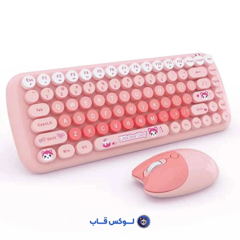 کیبورد و ماوس بی سیم مافی مدل Candy Fashion Multicolor — تصویر ۸