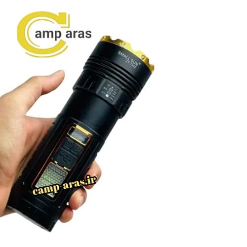 چراغ قوه اسمال سان مدل ZY-T302 شارژی زوم دار — تصویر ۳