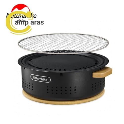 اجاق گاز رومیزی زغالی نیچرهایک CNK2550CF010 گرد — تصویر ۳