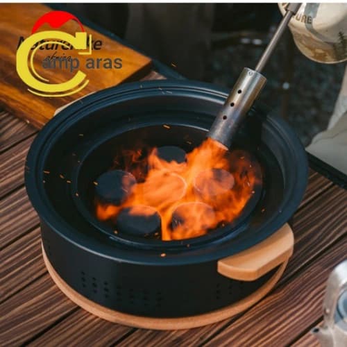 اجاق گاز رومیزی زغالی نیچرهایک CNK2550CF010 گرد — تصویر ۵