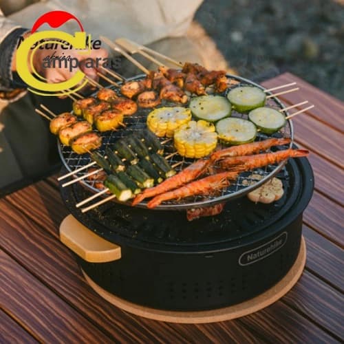 اجاق گاز رومیزی زغالی نیچرهایک CNK2550CF010 گرد — تصویر ۶