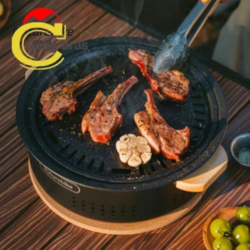 اجاق گاز رومیزی زغالی نیچرهایک CNK2550CF010 گرد — تصویر ۹