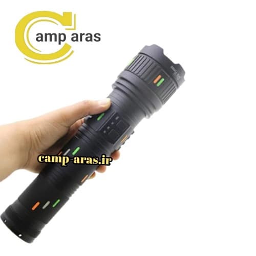 چراغ قوه زوم دار شارژی اسمال سان مدل ZY-T708 پاوربانکی — تصویر ۱۲