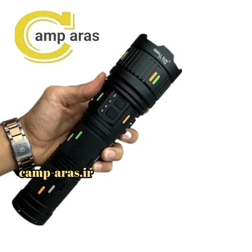 چراغ قوه زوم دار شارژی اسمال سان مدل ZY-T708 پاوربانکی — تصویر ۹