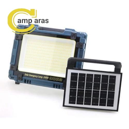 پروژکتور شارژی خورشیدی 200 وات مدل W8109-1 پاوربانکی — تصویر ۶