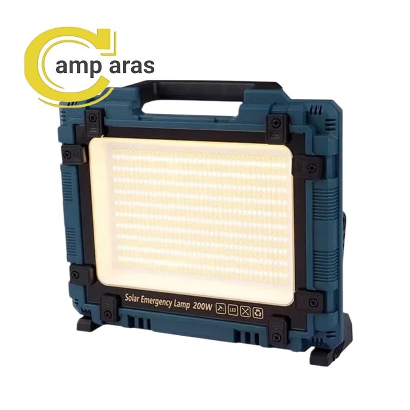 پروژکتور شارژی خورشیدی 200 وات مدل W8109-1 پاوربانکی
