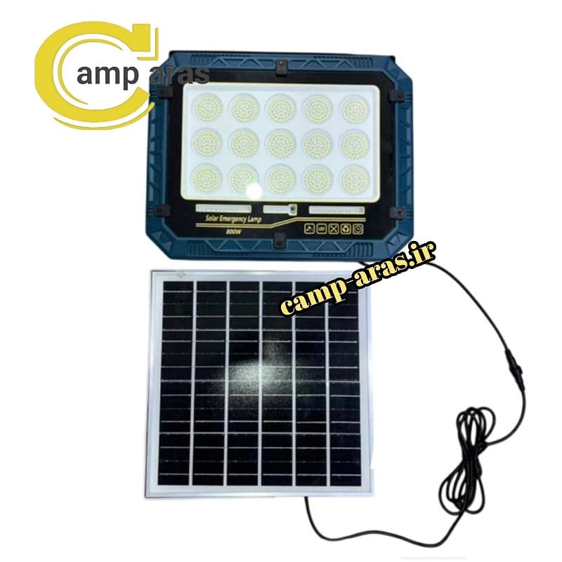 پروژکتور خورشیدی 800 وات ریموت دار مدل W8115-5 پنل دار