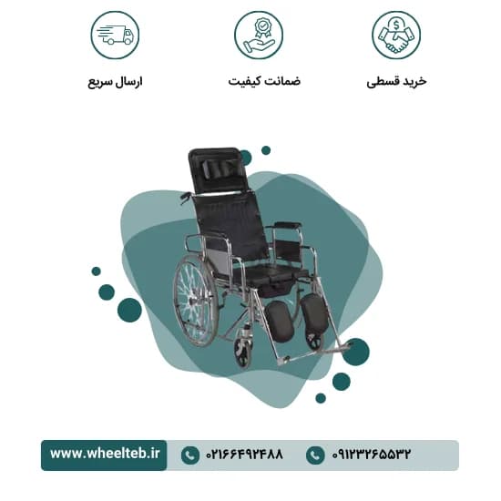 ویلچر حمامی برانکاردی FS608GC — تصویر ۴