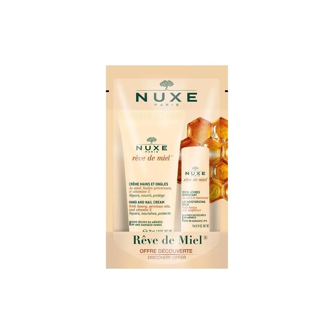 پک کرم دست و ناخن نوکس Reve de Miel حجم 30 میلی لیتری + بالم لب 4 گرمی — تصویر ۲