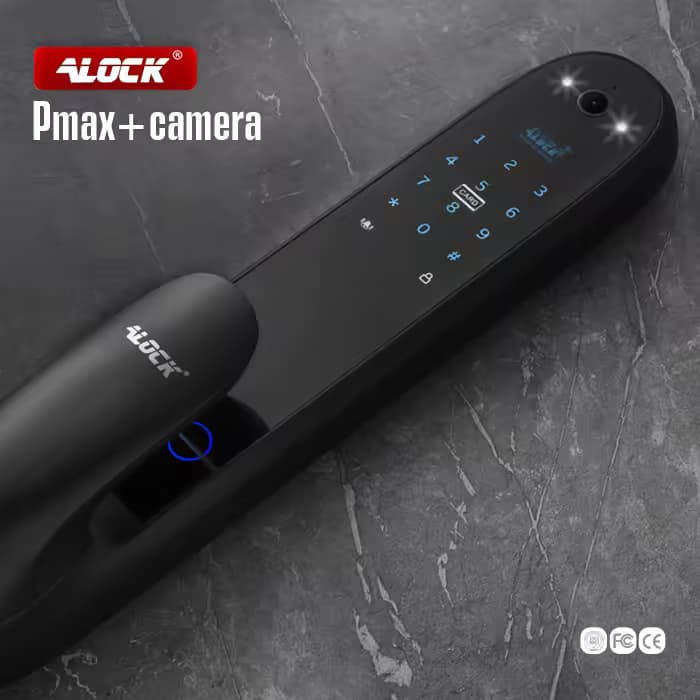 دستگیره چشمی دار و قفل اثر انگشتی دیجیتال ALOCK مدل Pmax Camera