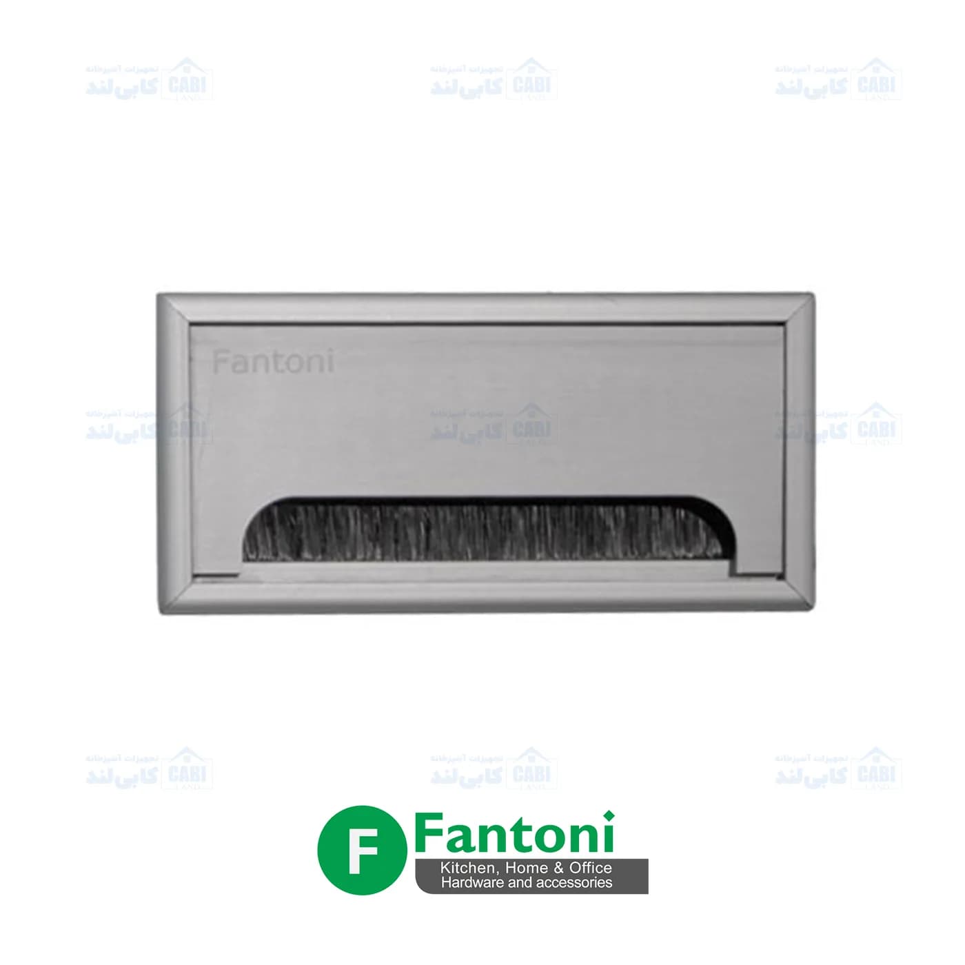 قاب داکت لولایی رومیزی آلومینیومی مدل اکو بدون سوکت رنگ سیلور فانتونی T357