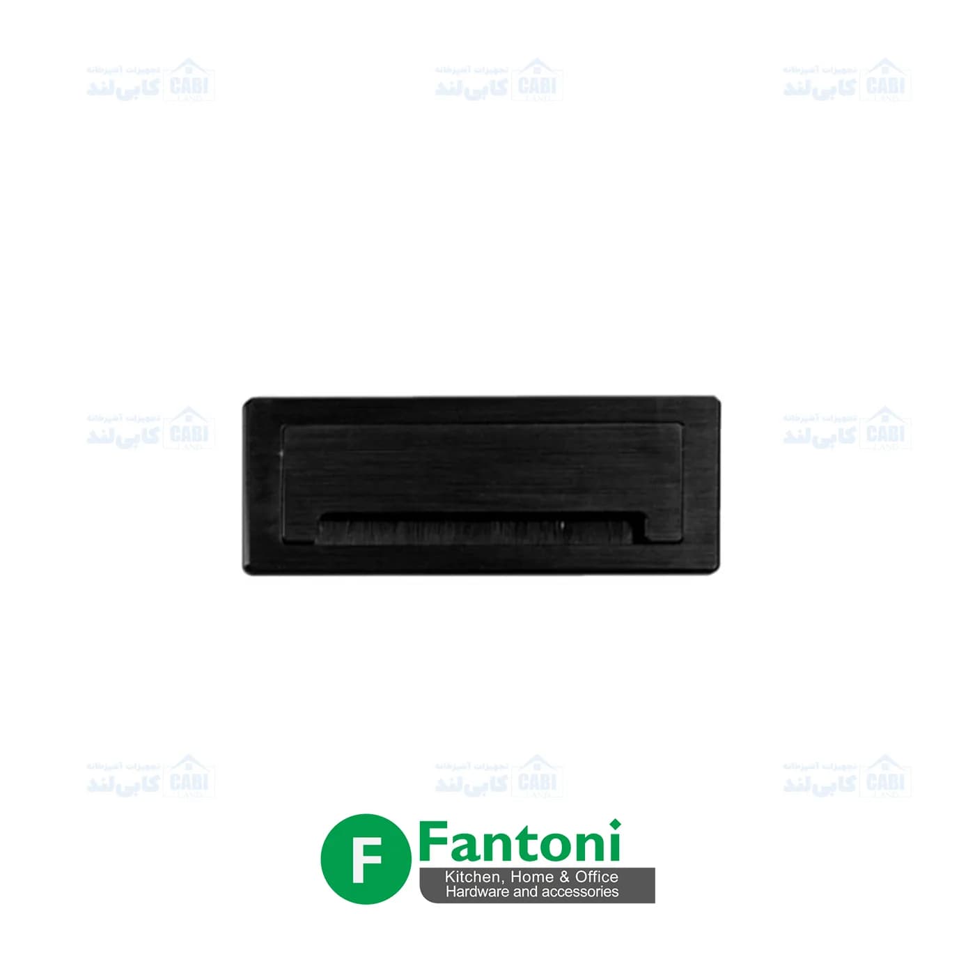 قاب داکت لولایی آلومینیومی رومیزی با درب آرامبند طول 200mm رنگ مشکی فانتونی T344