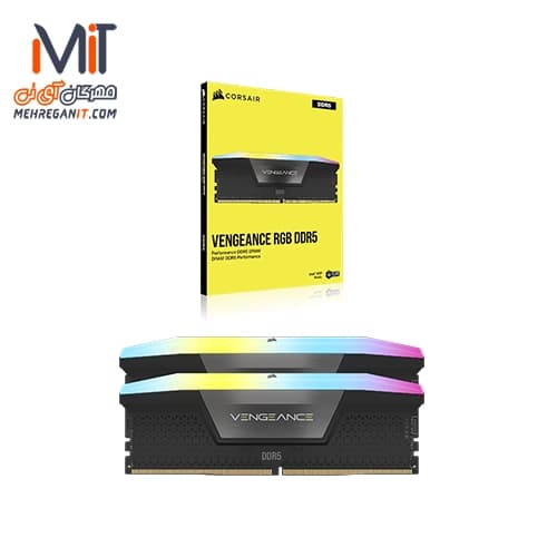 رم دسکتاپ کورسیر دوکاناله VENGEANCE 32GB 6400MHz RGB CL32 DDR5 مشکی