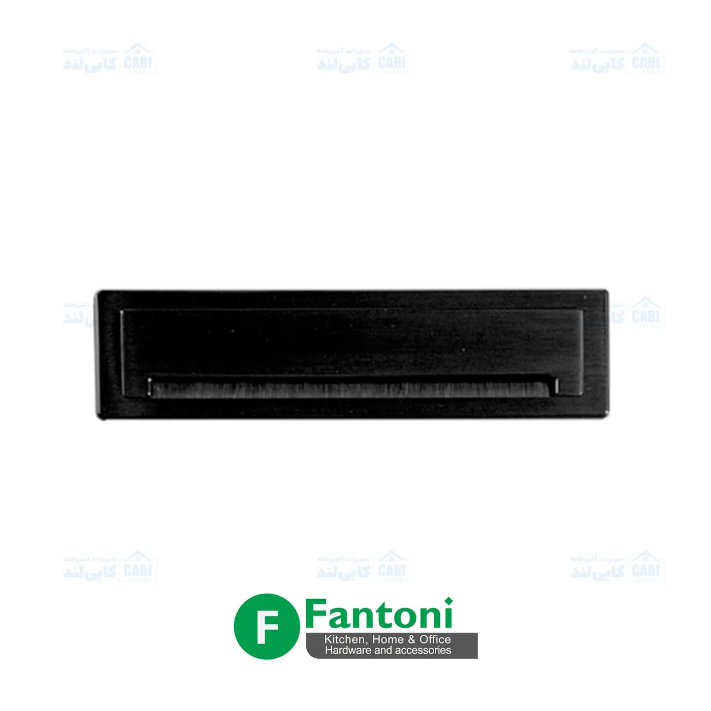 قاب داکت لولایی آلومینیومی رومیزی با درب آرامبند طول 300mm رنگ مشکی فانتونی T341