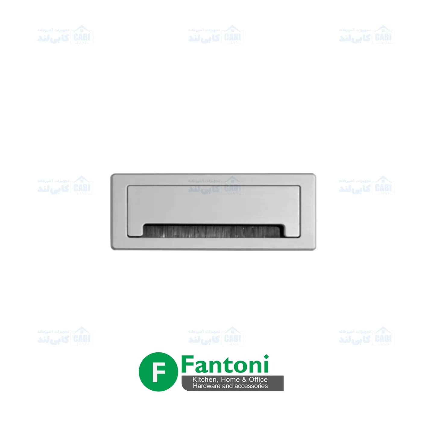 قاب داکت لولایی آلومینیومی رومیزی با درب آرامبند طول 200mm رنگ سیلور فانتونی T343 — تصویر ۲