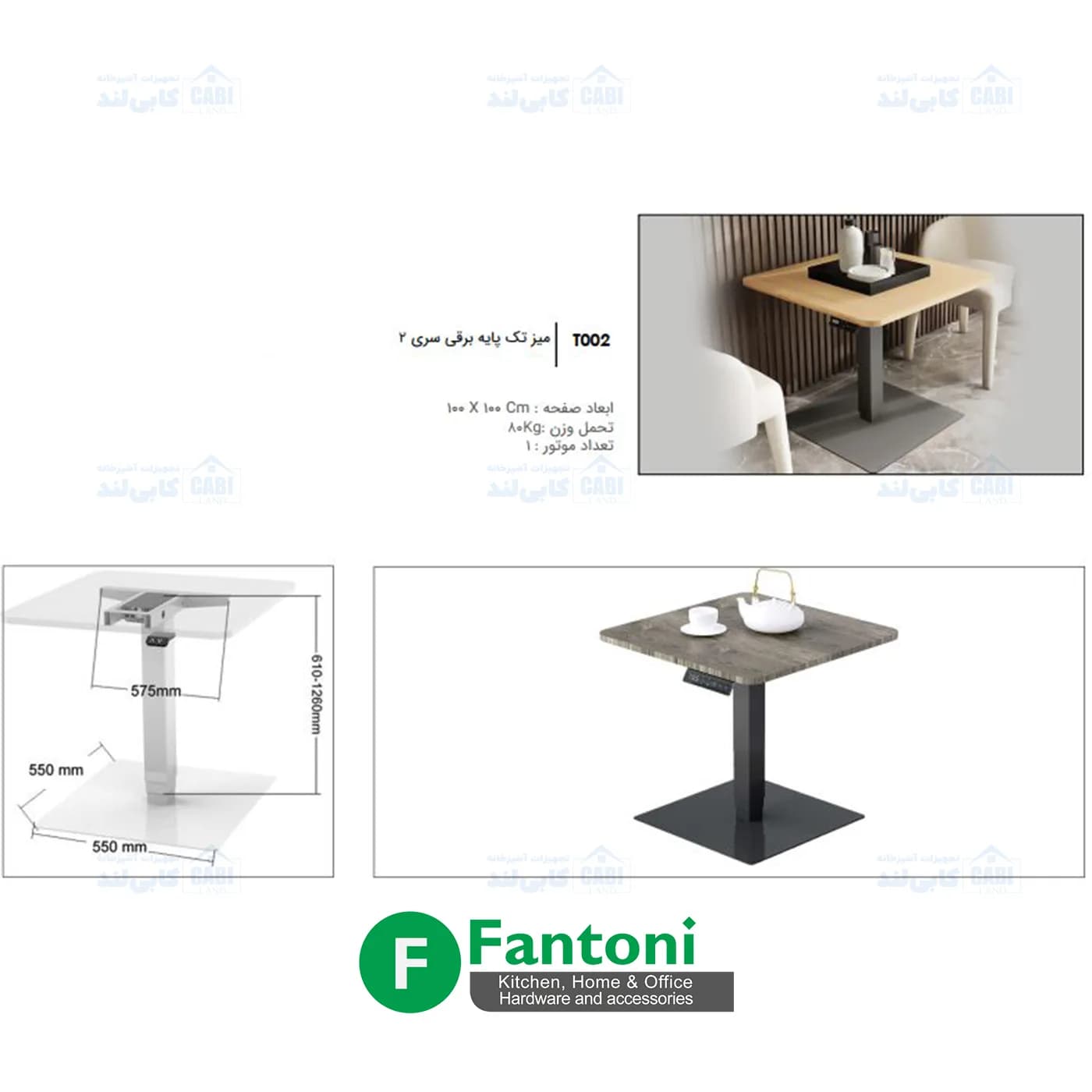 استند لیفت آپ تک پایه برقی سری B فانتونی T002 — تصویر ۱۱