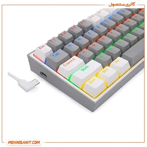 کیبورد گیمینگ ردراگون مدل FIZZ K617 GW RGB — تصویر ۳