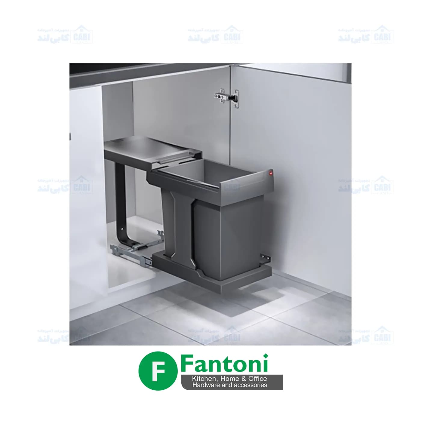 سطل چند منظوره توکار متصل به کف هایلو کد 363410 جهت یونیت عرض 400mm فانتونی Q140