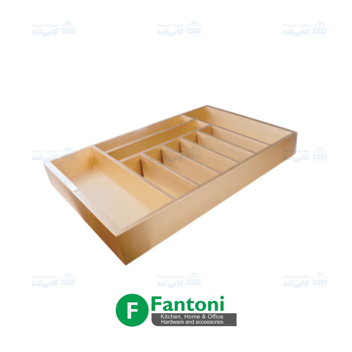 جای قاشق و چنگال چوبی رنگ طلایی جهت یونیت فانتونی مدل O071 تا O073 — تصویر ۵