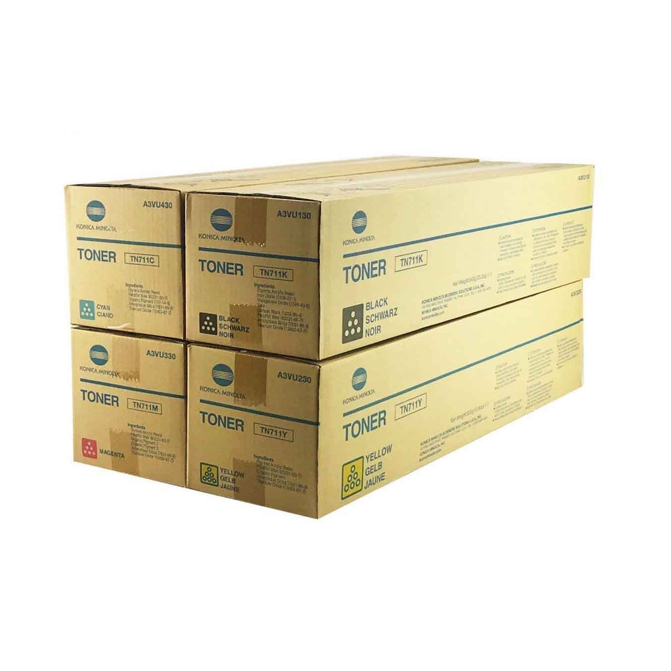کیت کارتریج تونر لیزری 4 رنگ کونیکا مینولتا مدل TN-711 — تصویر ۳