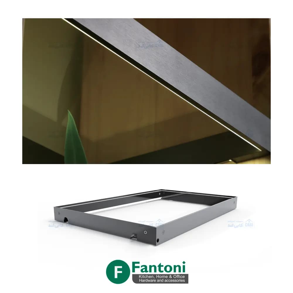 چراغ LED شلف شیشه ای عمق 320mm فانتونی سایز 60 تا 120 فانتونی N623 تا N625 — تصویر ۲