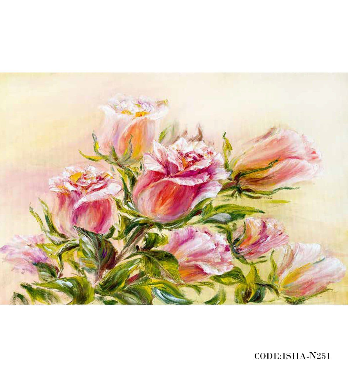 پوستر دیواری گل پارچه ای طرح نقاشی