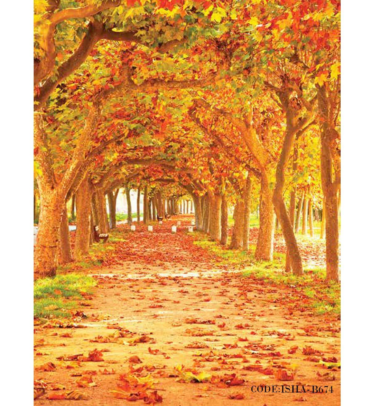 پوستر پارچه ای طبیعت طرح برگ ریزان