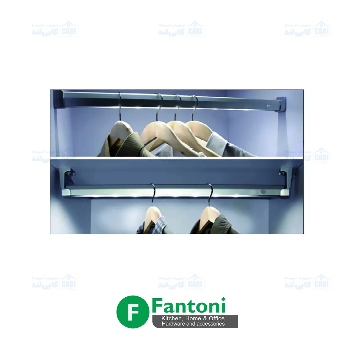 چراغ LED رگال لباس 2 وات سری 2 عرض 600mm با موشن دیتکشن فانتونی N021