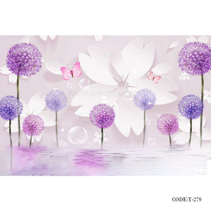 پوستر سه بعدی دیواری پارچه ای طرح قاصدک