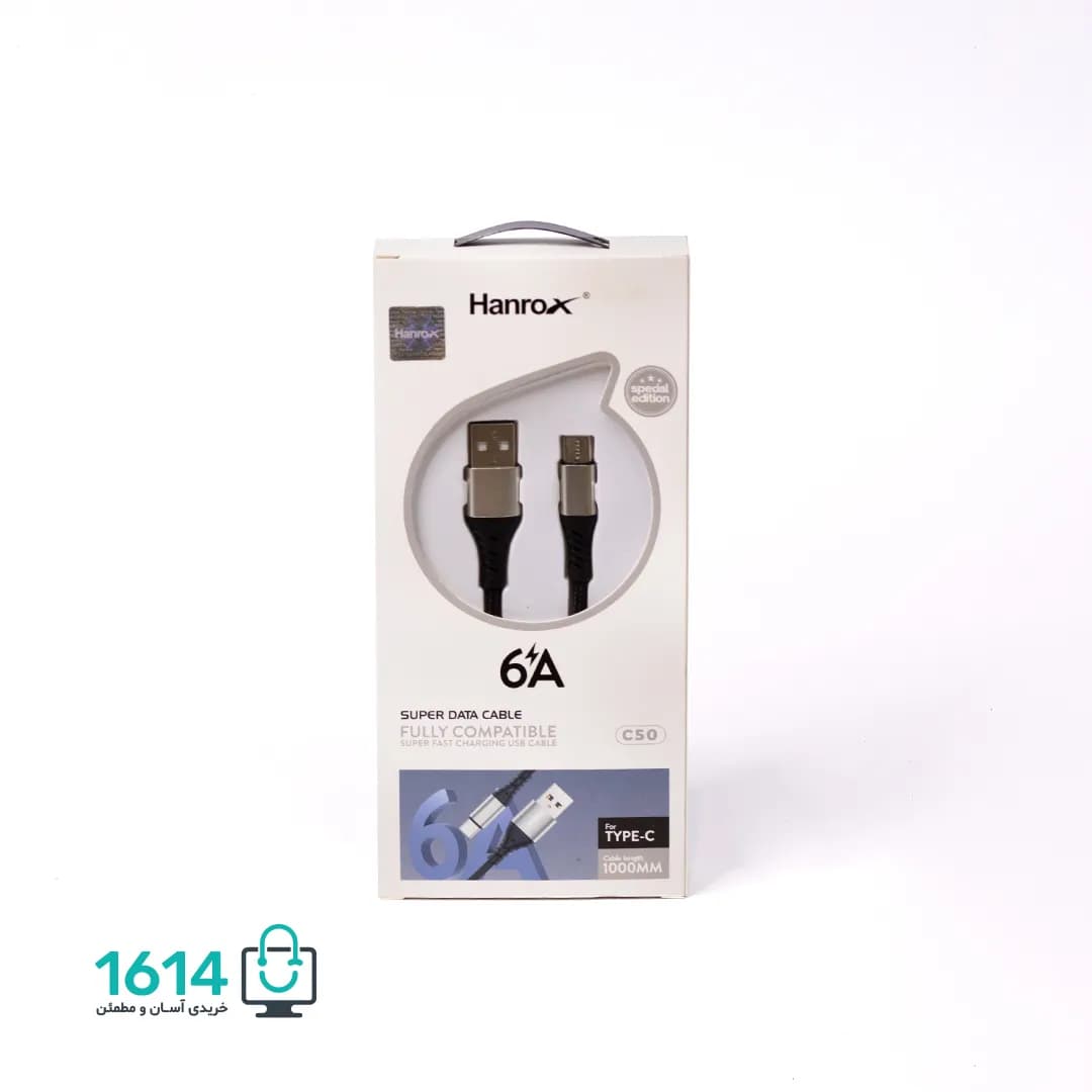 کابل تایپ سی هانروکس مدل C50 6A 1M — تصویر ۷