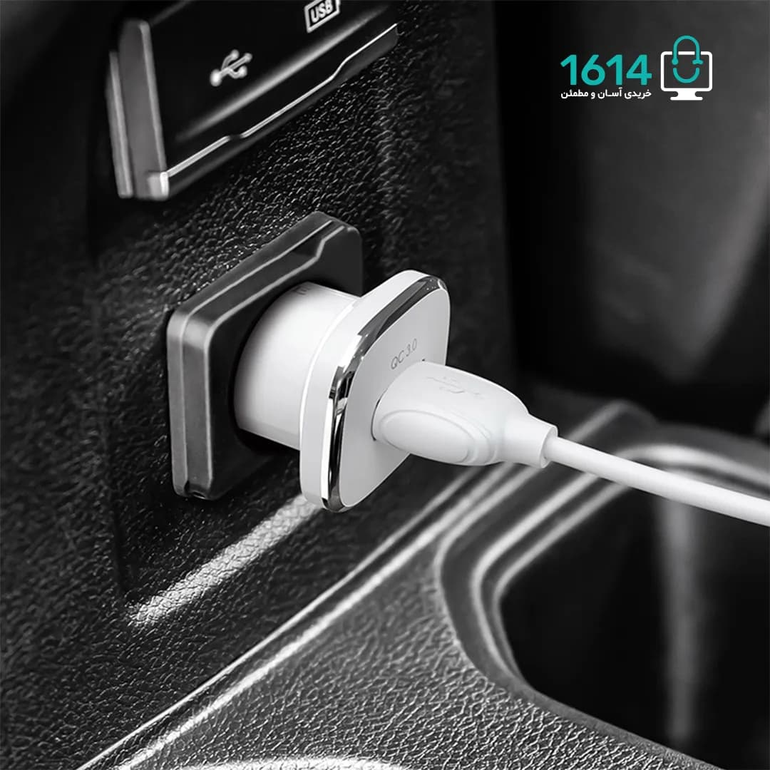 شارژر فندکی بروفون مدل BZ12A QC3.0 با کابل تایپ سی — تصویر ۸