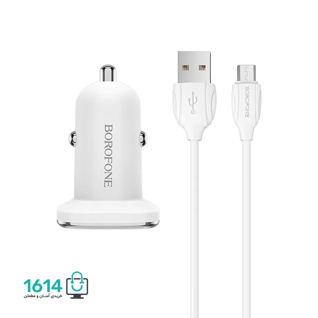 شارژر فندکی بروفون مدل BZ12A QC3.0 با کابل تایپ سی