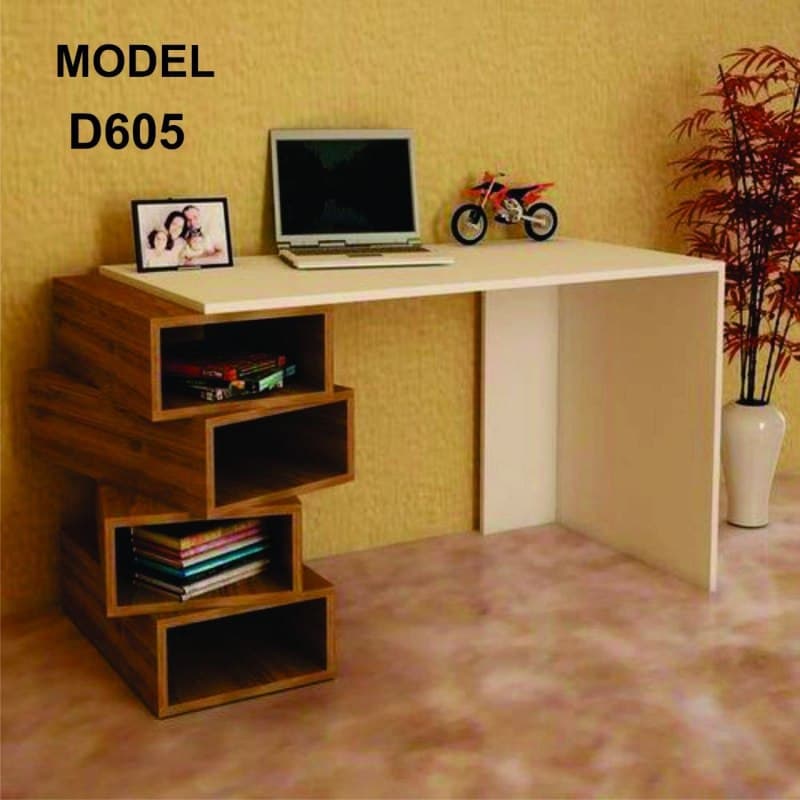 میز تحریر به همراه کتابخانه و کمد مدل D605