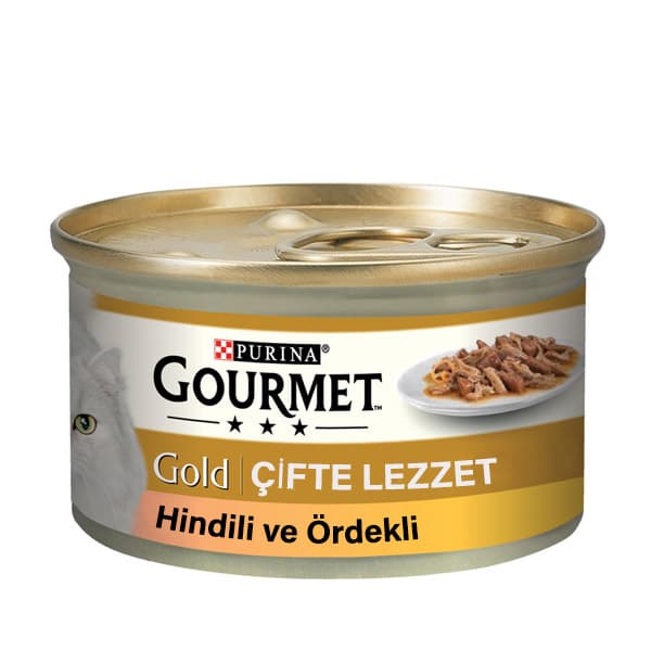 کنسرو گربه با طعم مضاعف بوقلمون و اردک گورمت – Gourmet ÇİFTE LEZZET Ördekli