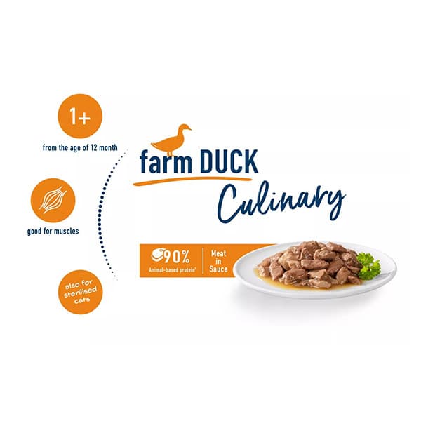 پوچ گربه با طعم اردک هپی کت – Happy Cat Culinary Farm Duck — تصویر ۳