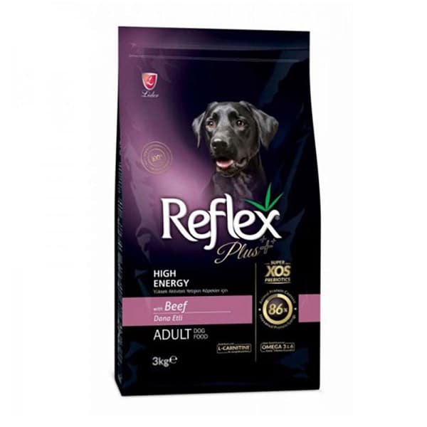 غذای سگ انرژی زا با گوشت گاو رفلکس پلاس – Reflex Plus