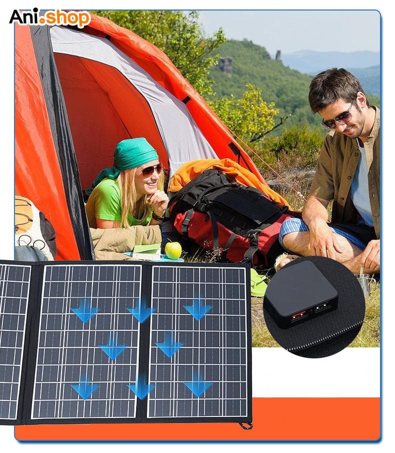 شارژر خورشیدی تا شو مونو کریستال 100W وات ضد آب اورجینال Modules High Efficiency Mono Portable — تصویر ۱۲
