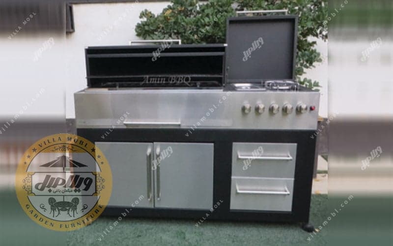 باربیکیو مدل مشکی و استیل 140