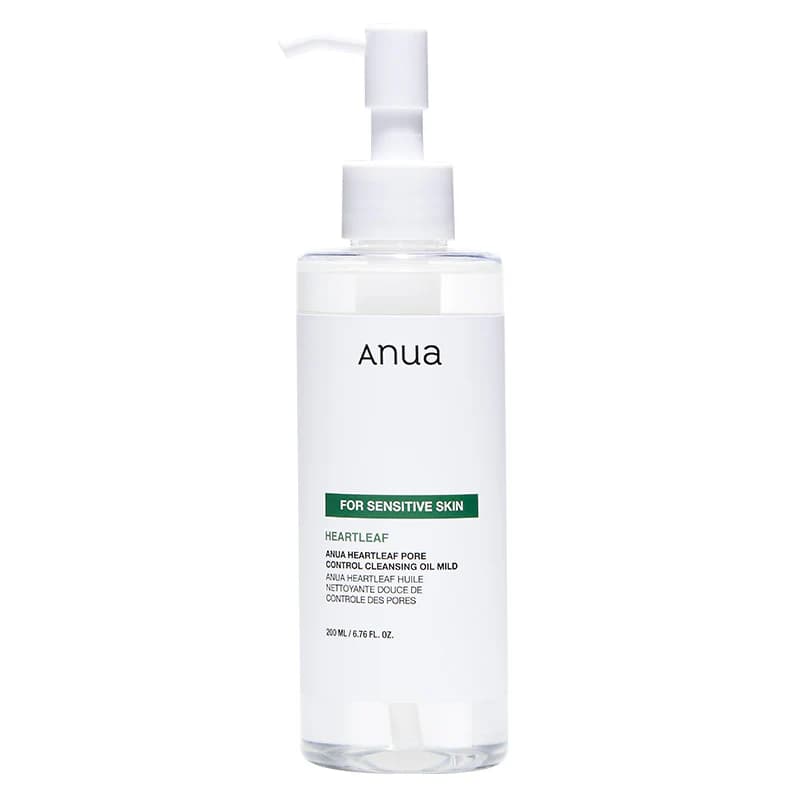 شوینده روغنی کنترل منافذ و تسکین دهنده آنوا مخصوص پوست های حساس Anua Heartleaf Pore Control Cleansing Oil Mild — تصویر ۷