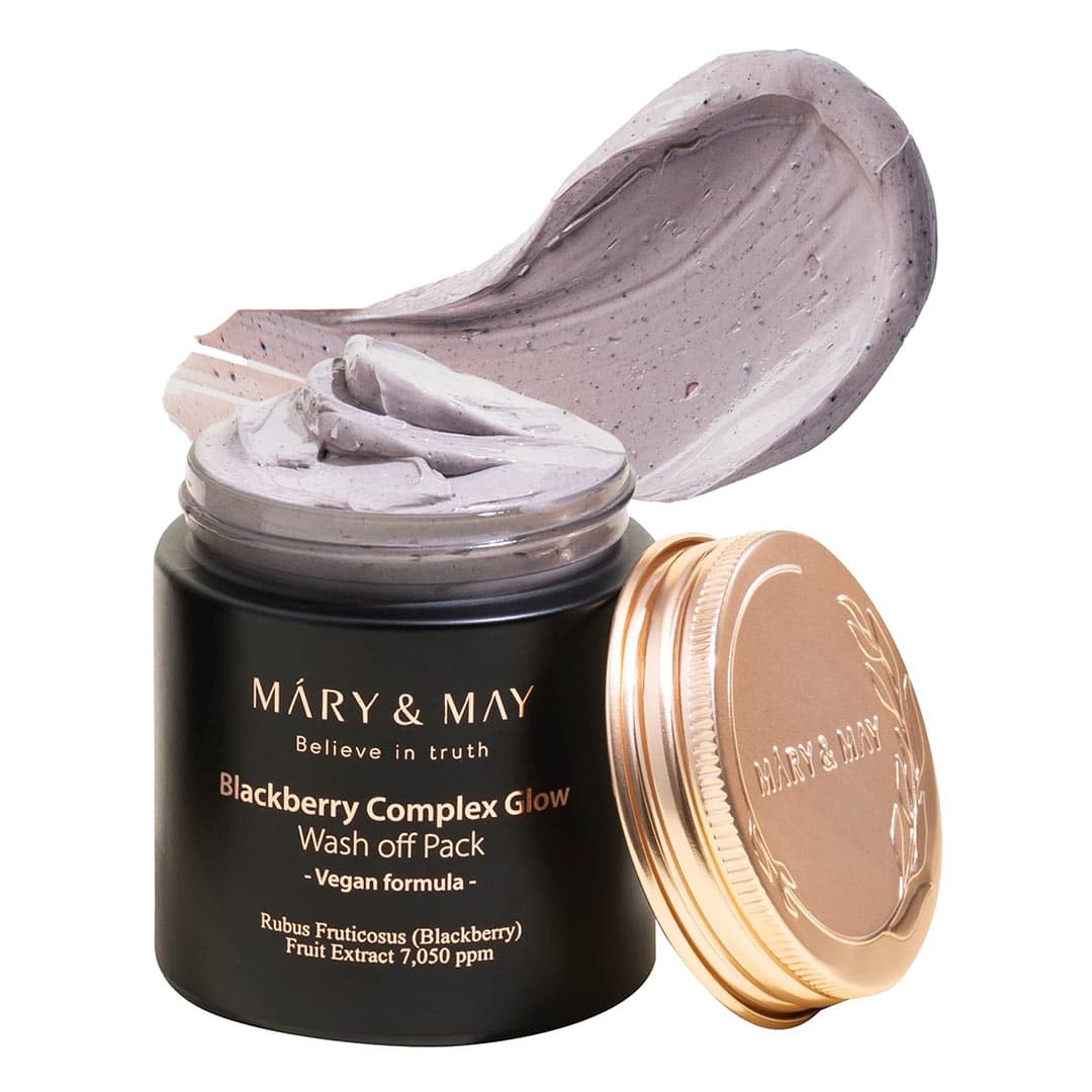 ماسک شستشوی درخشان کننده و پاک کننده عمقی بلک بری مری اند می Mary & May Blackberry Complex Glow Wash off Pack — تصویر ۹