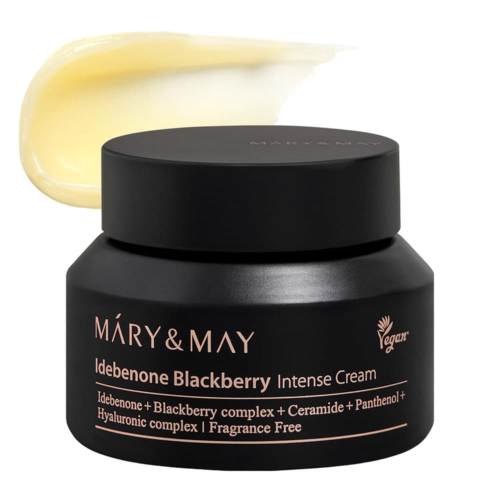 کرم ضد چروک و ترمیم کننده ایدبنون و بلک بری برند مری اند می Mary & May Idebenone Blackberry Intense Cream