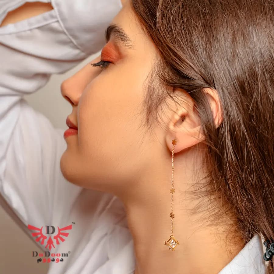 گوشواره استیل رزگولد E27