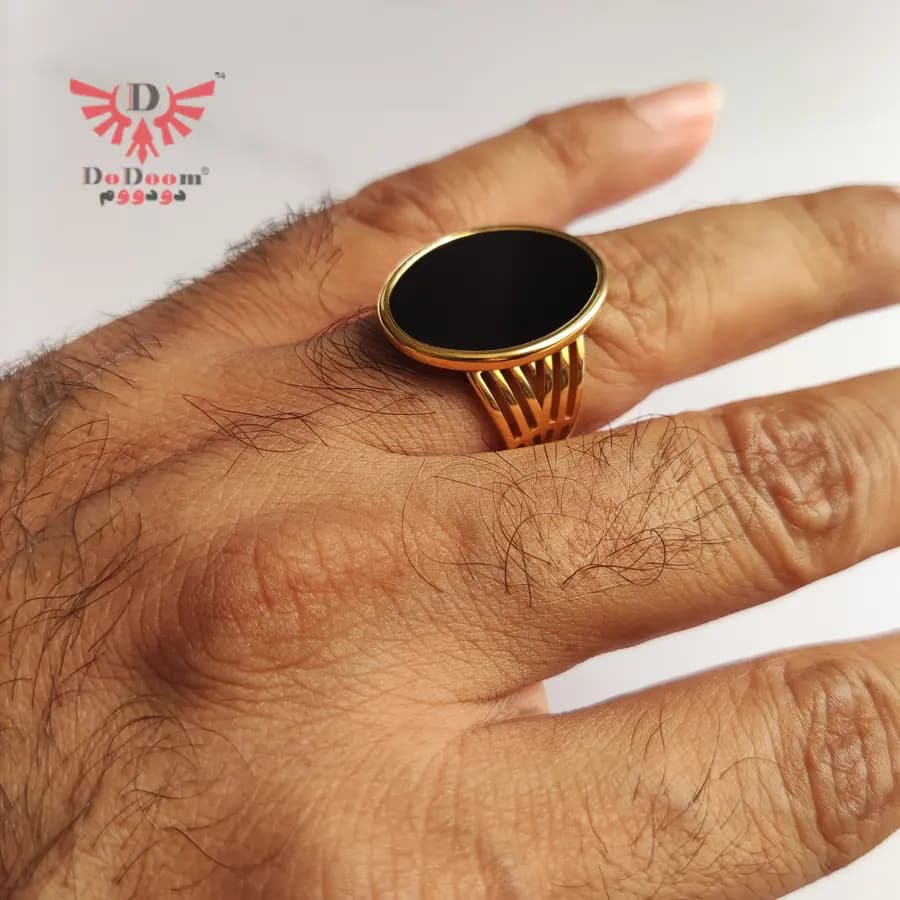 انگشتر استیل بیضی R04 — تصویر ۲