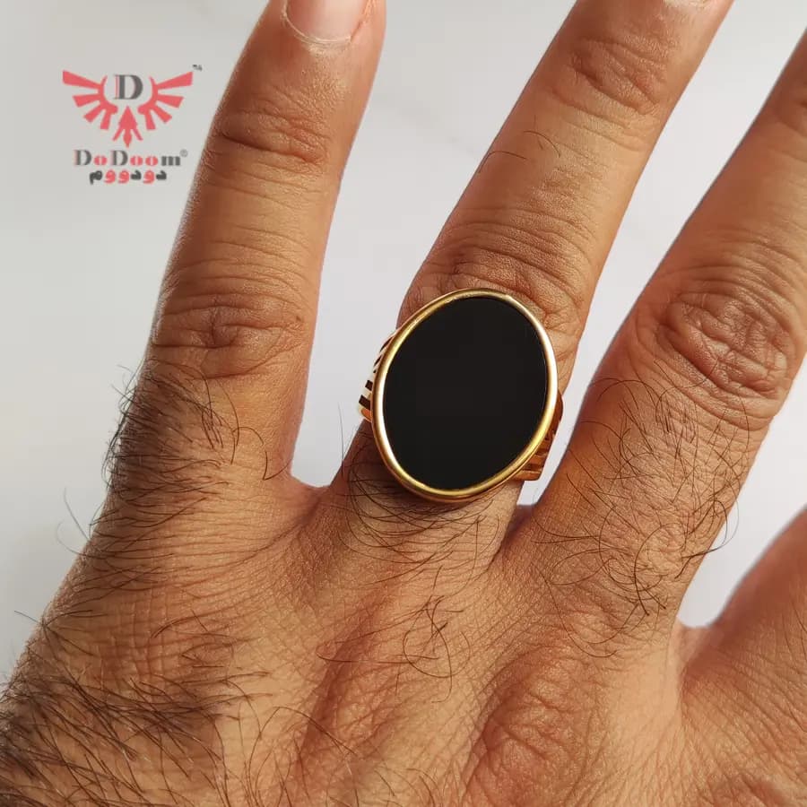 انگشتر استیل بیضی R04 — تصویر ۴